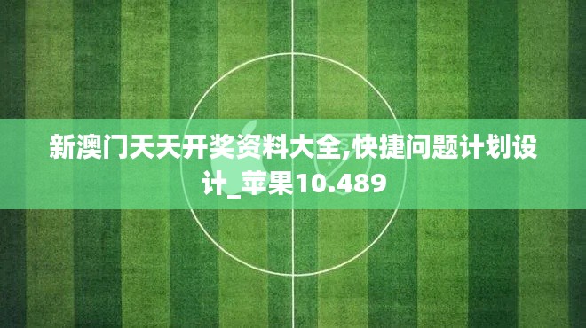 新澳门天天开奖资料大全,快捷问题计划设计_苹果10.489