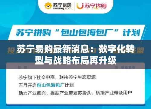 苏宁易购最新消息:数字化转型与战略布局再升级
