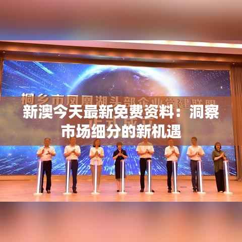 新澳今天最新免费资料:洞察市场细分的新机遇