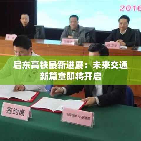 启东高铁最新进展:未来交通新篇章即将开启