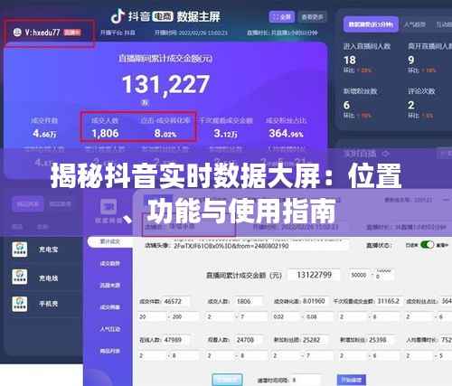 揭秘抖音实时数据大屏:位置、功能与使用指南
