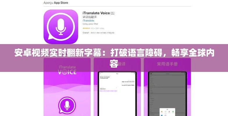 安卓视频实时翻新字幕:打破语言障碍,畅享全球内容