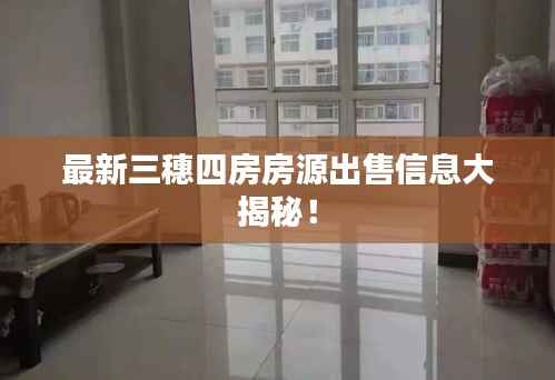 最新三穗四房房源出售信息大揭秘！