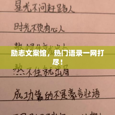 励志文案馆,热门语录一网打尽!