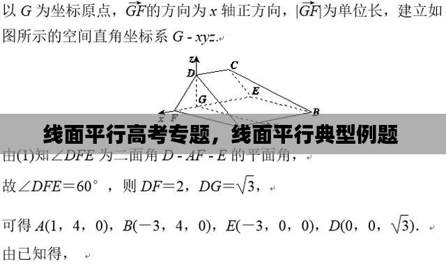 线面平行高考专题，线面平行典型例题 